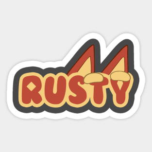 Rusty Logo Sticker